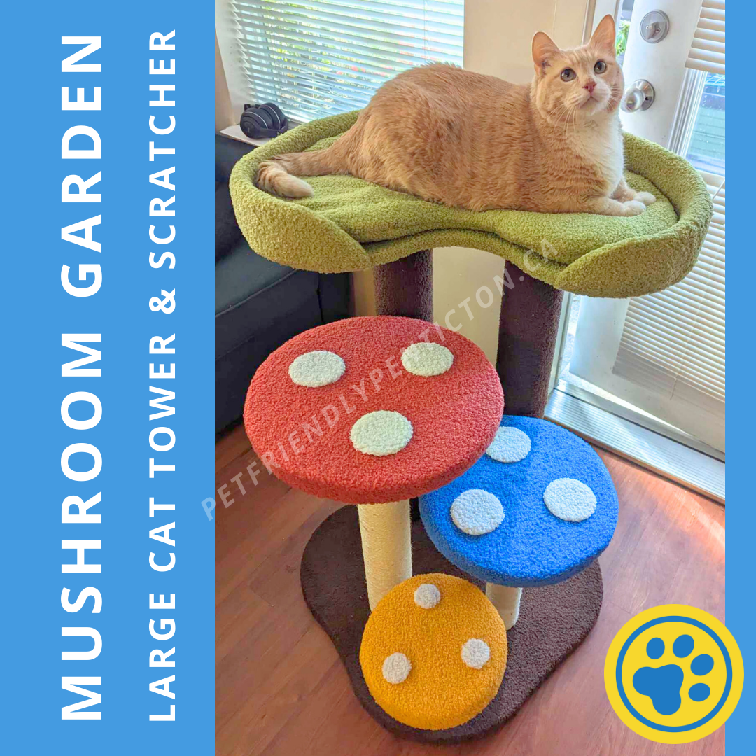 Mushroom Garden - Large Cat Tower & Scratcher