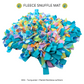 SNUFFLE MAT - Turquoise + Pastel Rainbow w/Stars
