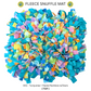 SNUFFLE MAT - Turquoise + Pastel Rainbow w/Stars